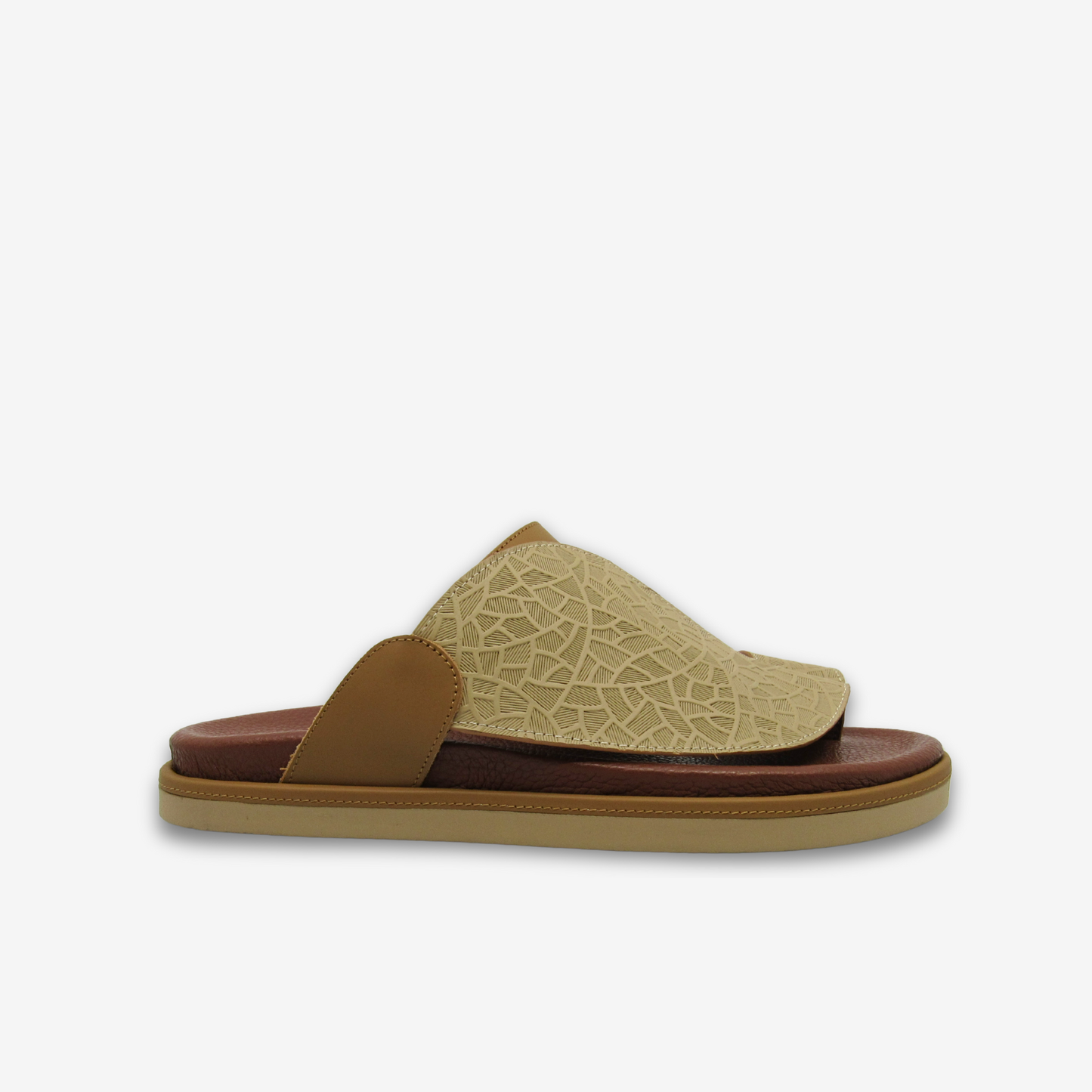 نعال رجالي من الجلد الطبيعي من كومفورتو