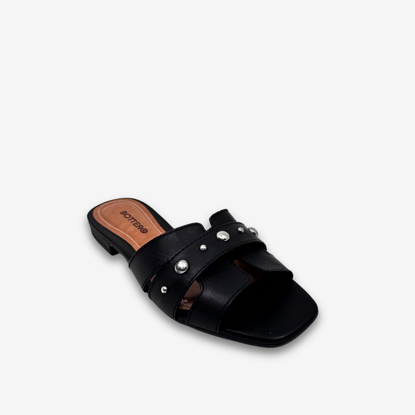 BOTTARO LADIES FLAT SLIPPERS LEATHER