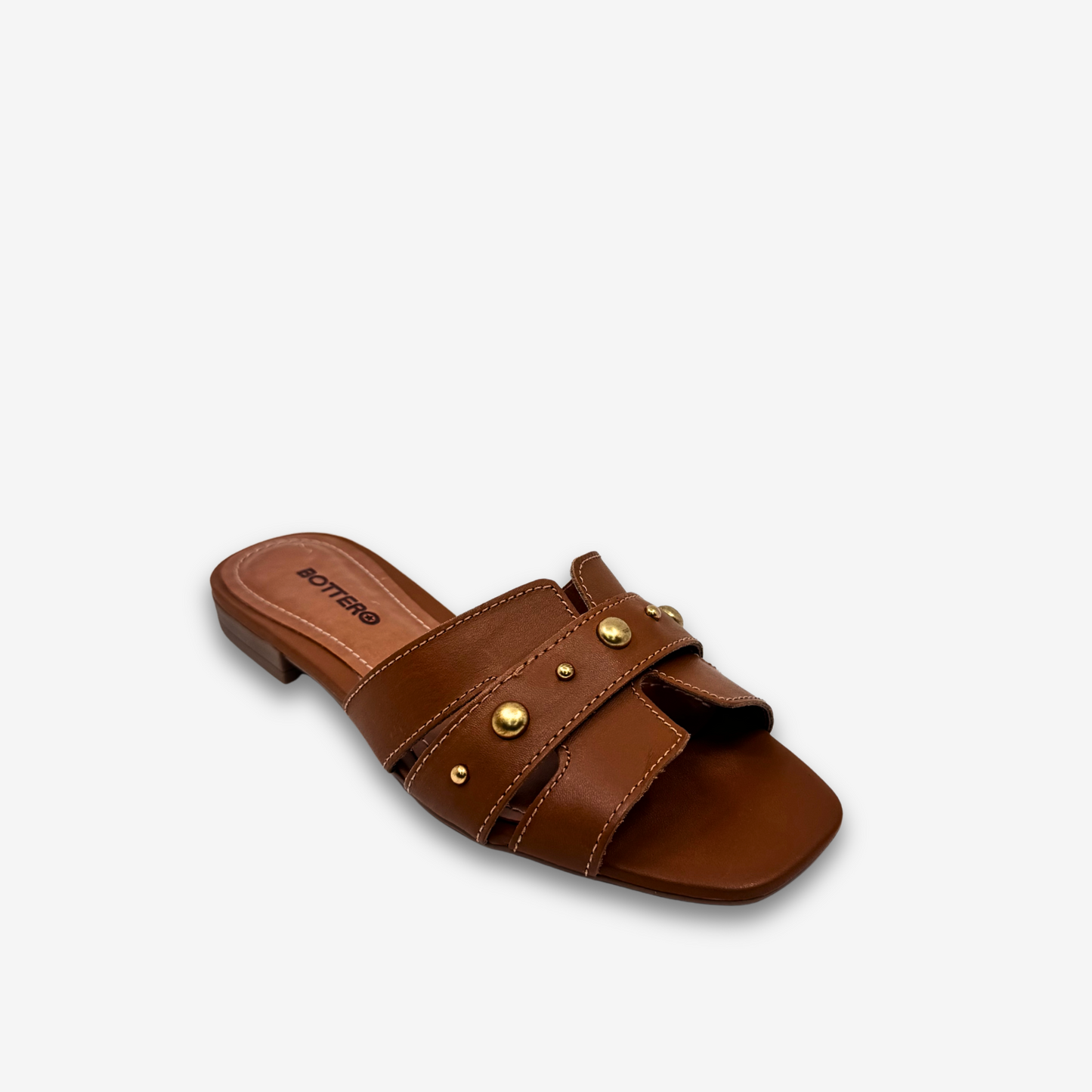 BOTTARO LADIES FLAT SLIPPERS LEATHER