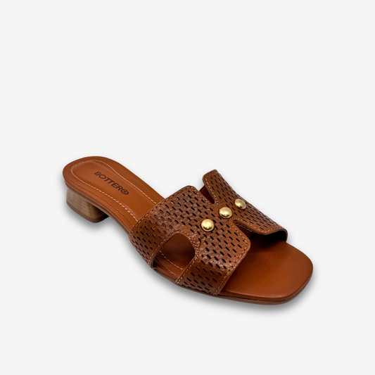 BOTTARO LADIES LOW HEELS SLIPPERS LEATHER