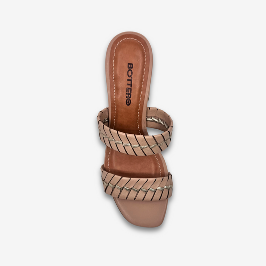 BOTTARO LADIES HEELS SLIPPERS LEATHER