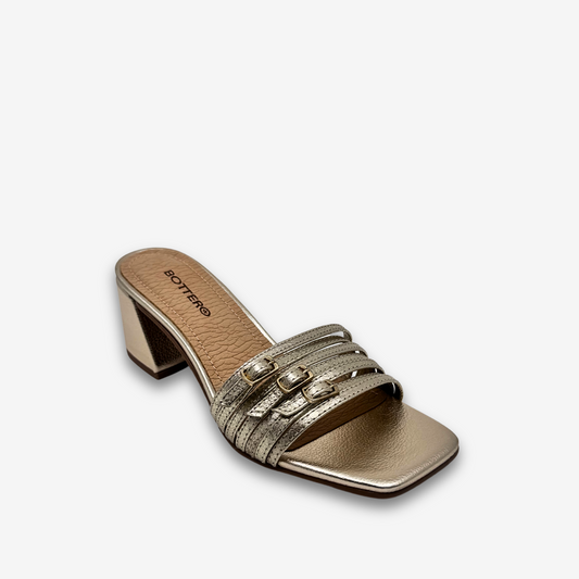 BOTTARO LADIES HEELS SLIPPERS LEATHER