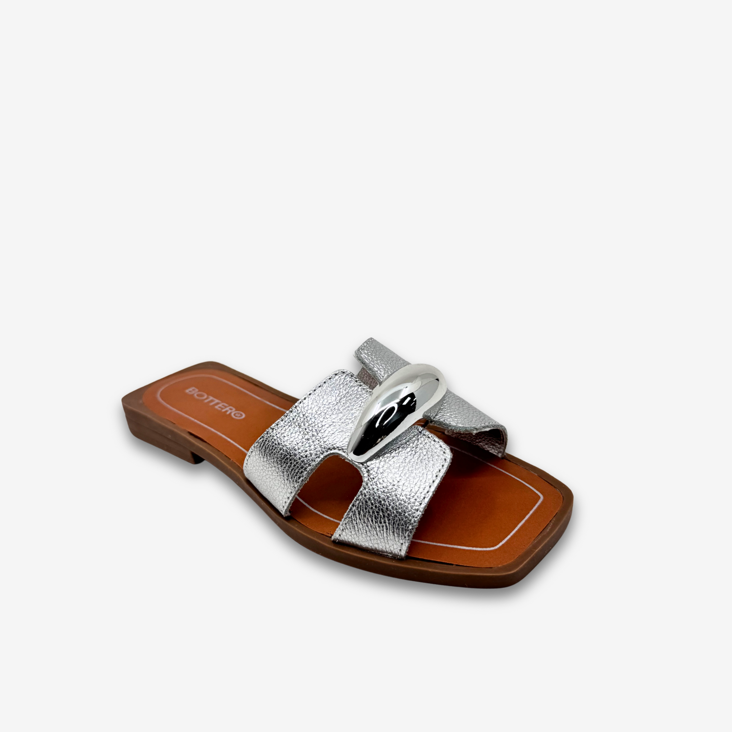 BOTTARO LADIES FLAT SLIPPERS LEATHER