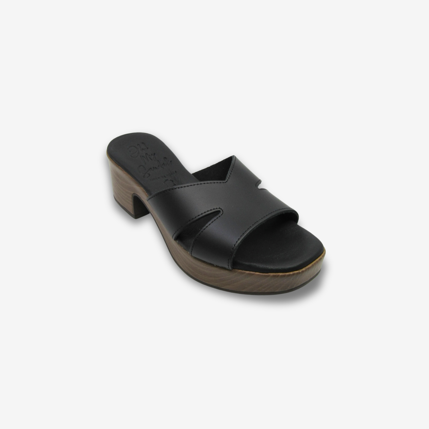 OH MY SANDAL نعال نسائي جلدي بكعب متوسط