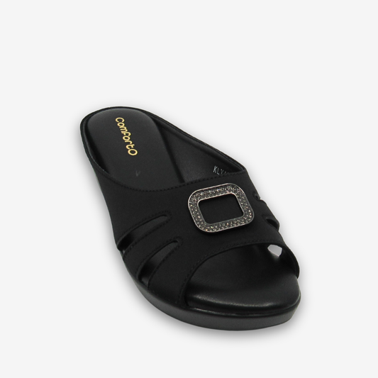 حذاء نسائي مريح بكعب متوسط الارتفاع