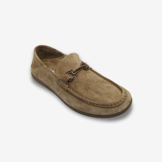 COMCERO MEN LEATHER FLAT SHOES