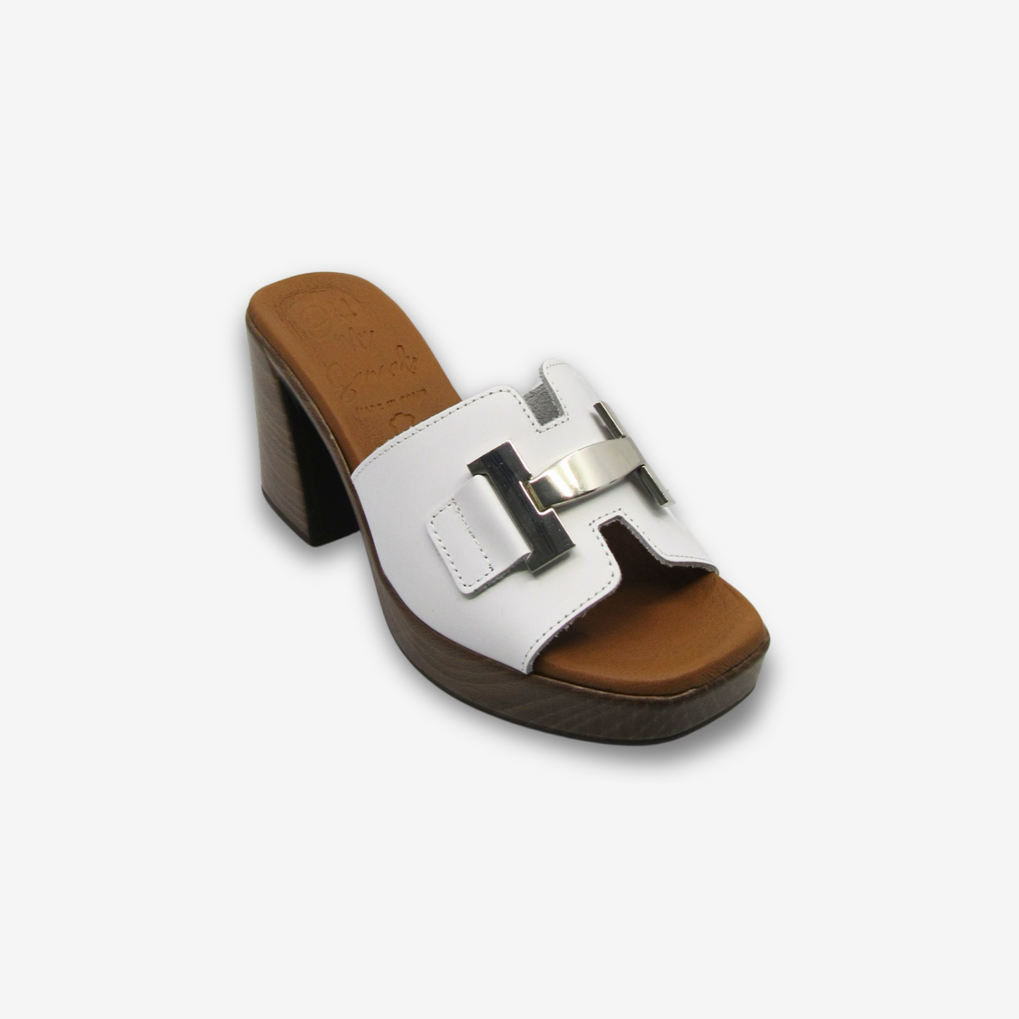 OH MY SANDAL نعال نسائي جلدي بكعب متوسط